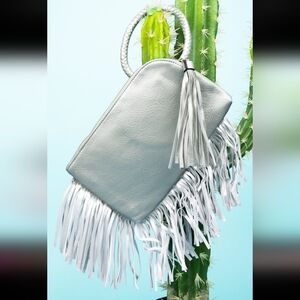 NWT Silver Stylish Silver Fringe Women's Bangle Wristlet